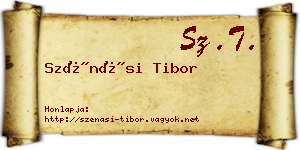 Szénási Tibor névjegykártya